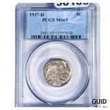 1937-D Buffalo Nickel PCGS MS65