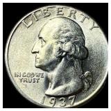 1937 Silver Washington Quarter UNCIRCULATED UNCIR