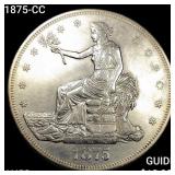 1875-CC Silver Trade Dollar CHOICE AU