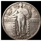 1927-D Silver Standing Liberty Quarter NEARLY UN