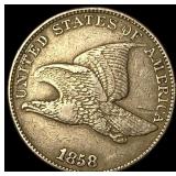 1858 Flying Eagle Cent NEARLY UNCIRCULATED NEARLY