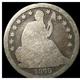 1840-O Silver Seated Liberty Dime NICELY CIRCULA