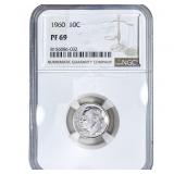 1960 Roosevelt Dime NGC PF69