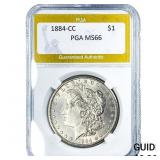 1884-CC Morgan Silver Dollar PGA MS66