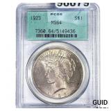 1923 Silver Peace Dollar PCGS MS64