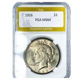 1926 Silver Peace Dollar PGA MS64