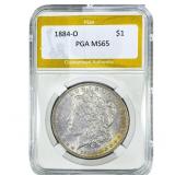 1884-O Morgan Silver Dollar PGA MS65