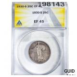 1930-S Standing Liberty Quarter ANACS EF45