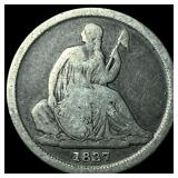1837 Seated Liberty Dime (No Stars) LIGHTLY CIRC