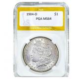 1904-O Morgan Silver Dollar PGA MS64