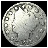 1912-S Liberty Head Nickel NICELY CIRCULATED NICE