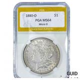 1880-O Morgan Silver Dollar PGA MS64 Micro O