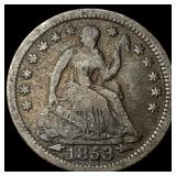 1853 Arrows Seated Liberty Half Dime NEARLY UNCI