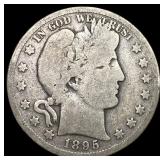 1895-S Silver Barber Half Dollar NICELY CIRCULAT