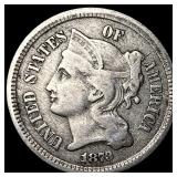 1873 Nickel Three-Cent Piece LIGHTLY CIRCULATED
