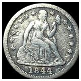 1844 Silver Seated Liberty Dime LIGHTLY CIRCULAT
