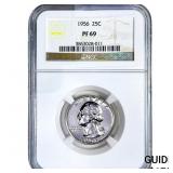 1956 Washington Silver Quarter NGC PF69
