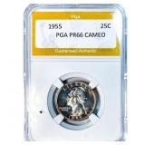 1955 Washington Silver Quarter PGA PR66 CAMEO