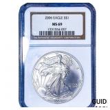 2006 Silver Eagle NGC MS69