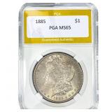 1885 Morgan Silver Dollar PGA MS65