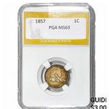 1857 Flying Eagle Cent PGA MS63