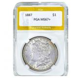 1887 Morgan Silver Dollar PGA MS67+