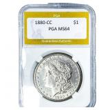 1880-CC Morgan Silver Dollar PGA MS64