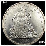 1861 Seated Liberty Half Dollar CHOICE BU