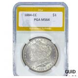 1884-CC Morgan Silver Dollar PGA MS64