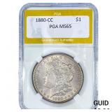 1880-CC Morgan Silver Dollar PGA MS65