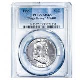 1955 Franklin Half Dollar PCGS MS65 "Bugs Bunny"