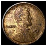 1921-S Lincoln Wheat Cent CHOICE AU