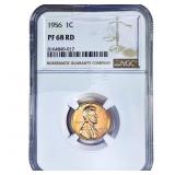 1956 Wheat Cent NGC PF68 RD
