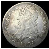 1808 Capped Bust Half Dollar NEARLY UNCIRCULATED