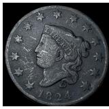 1824 Coronet Head Large Cent LIGHTLY CIRCULATED