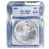 1999 Silver Eagle ICG MS70