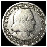 1893 Silver Columbian Expo Half Dollar NEARLY  UN