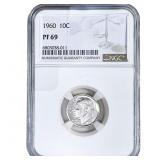 1960 Roosevelt Dime NGC PF69