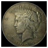 1935 Silver Peace Dollar CLOSELY UNCIRCULATED