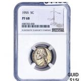 1955 Jefferson Nickel NGC PF68