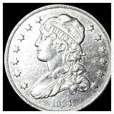 1837 Capped Bust Silver Quarter NEARLY UNCIRCULA