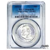 1953-D Franklin Half Dollar PCGS MS64 FBL "Bugs B