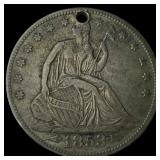 1853 Arrows Seated Liberty Half Dollar HIGH GRADE