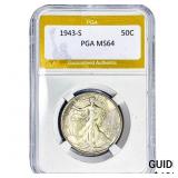 1943-S Walking Liberty Half Dollar PGA MS64