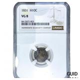 1831 Capped Bust Half Dime NGC VG8