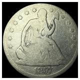 1857-O Silver Seated Liberty Half Dollar NICELY