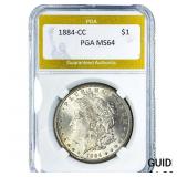 1884-CC Morgan Silver Dollar PGA MS64
