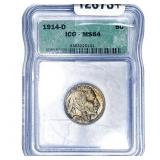 1914-D Buffalo Nickel ICG MS64