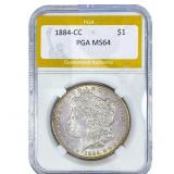 1884-CC Morgan Silver Dollar PGA MS64