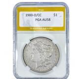 1900-O/CC Morgan Silver Dollar PGA AU58